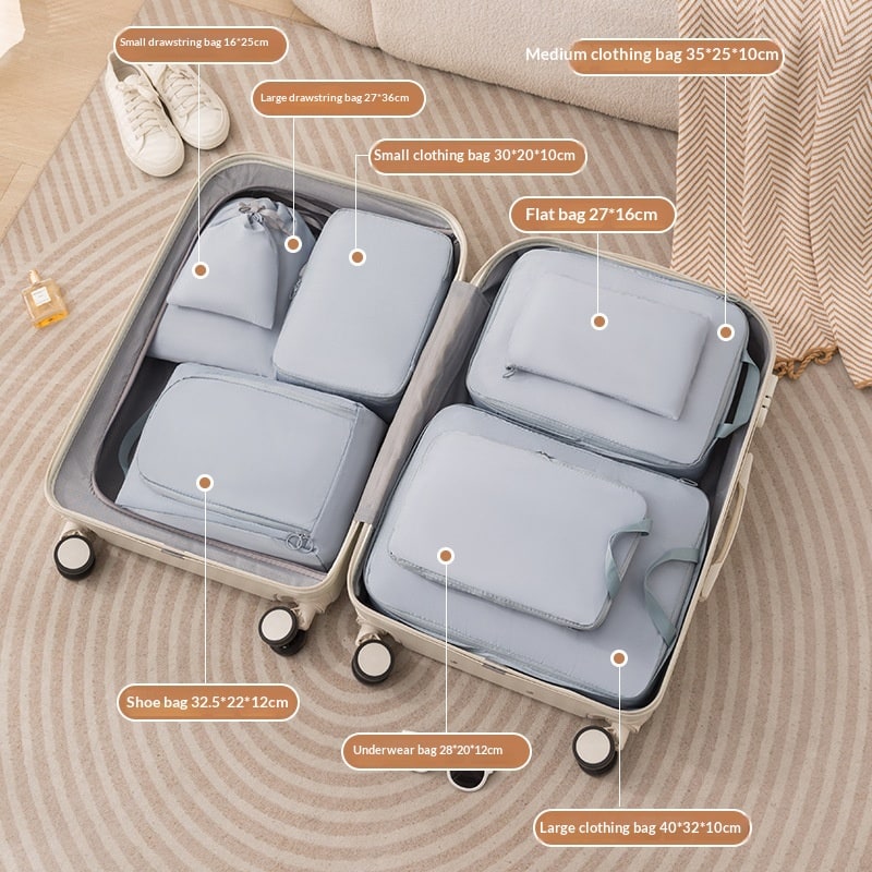 Packing Cubes and Compression for Travel with Luggage Organizer Bags 6 or 8 Piece