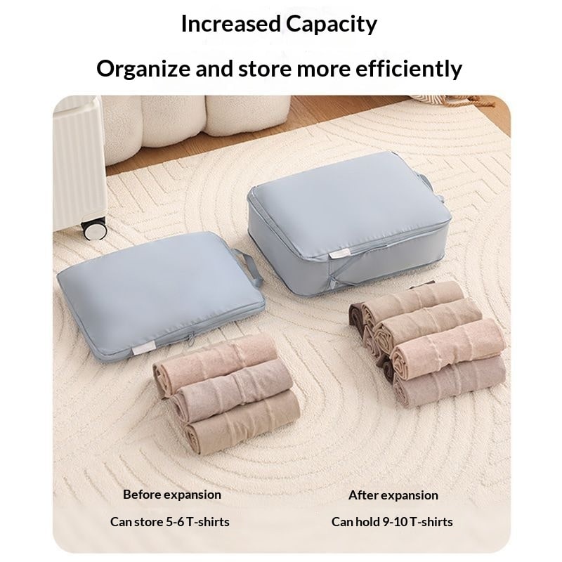Packing Cubes and Compression for Travel with Luggage Organizer Bags 6 or 8 Piece