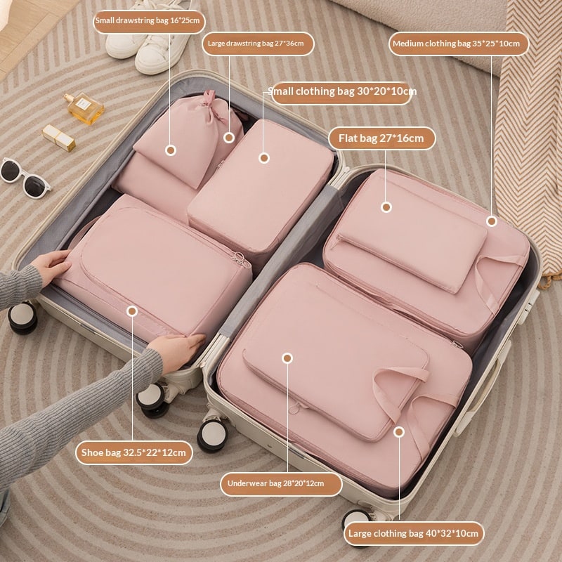 Packing Cubes and Compression for Travel with Luggage Organizer Bags 6 or 8 Piece