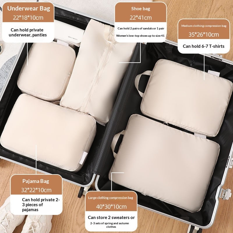 Packing Cubes and Compression for Travel with Luggage Organizer Bags 6 or 8 Piece