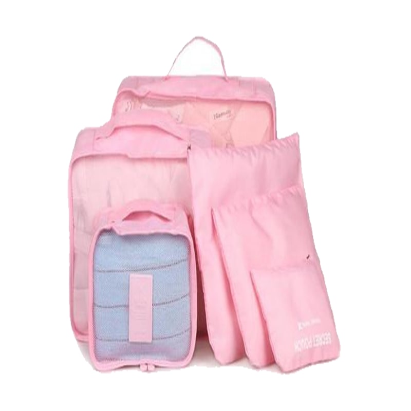 Packing Cubes Travel Organizer Set with Mesh Panels 6-Piece Lightweight Luggage Storage Pouches