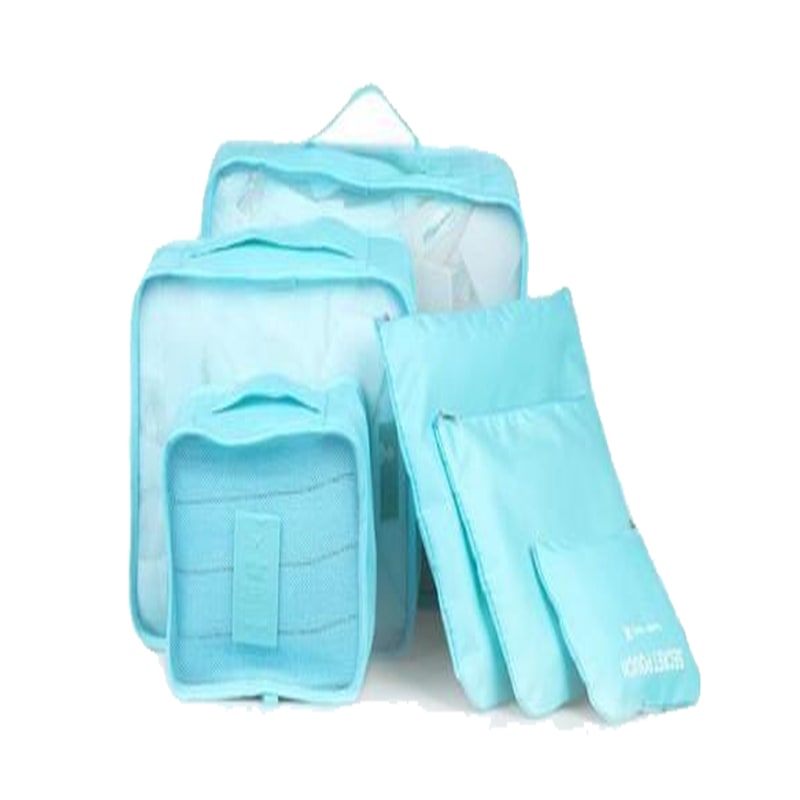 Packing Cubes Travel Organizer Set with Mesh Panels 6-Piece Lightweight Luggage Storage Pouches