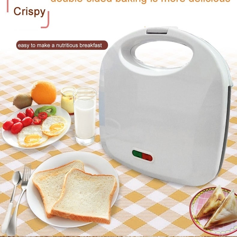 Panini Sandwich Press Grill and Maker with Non-Stick Triangle Plates Electric Breakfast Toaster