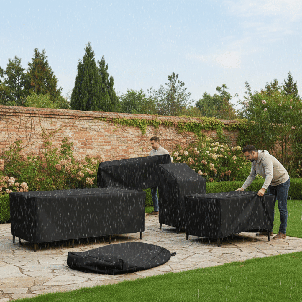 Patio Couch Covers and Outdoor Furniture Waterproof with Stitched Seams Heavy Duty