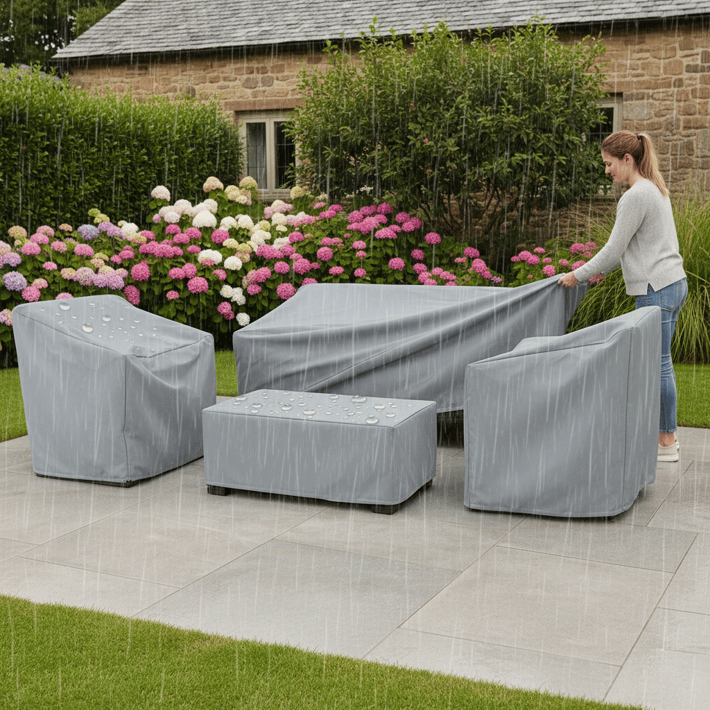 Patio Couch Covers and Outdoor Furniture Waterproof with Stitched Seams Heavy Duty