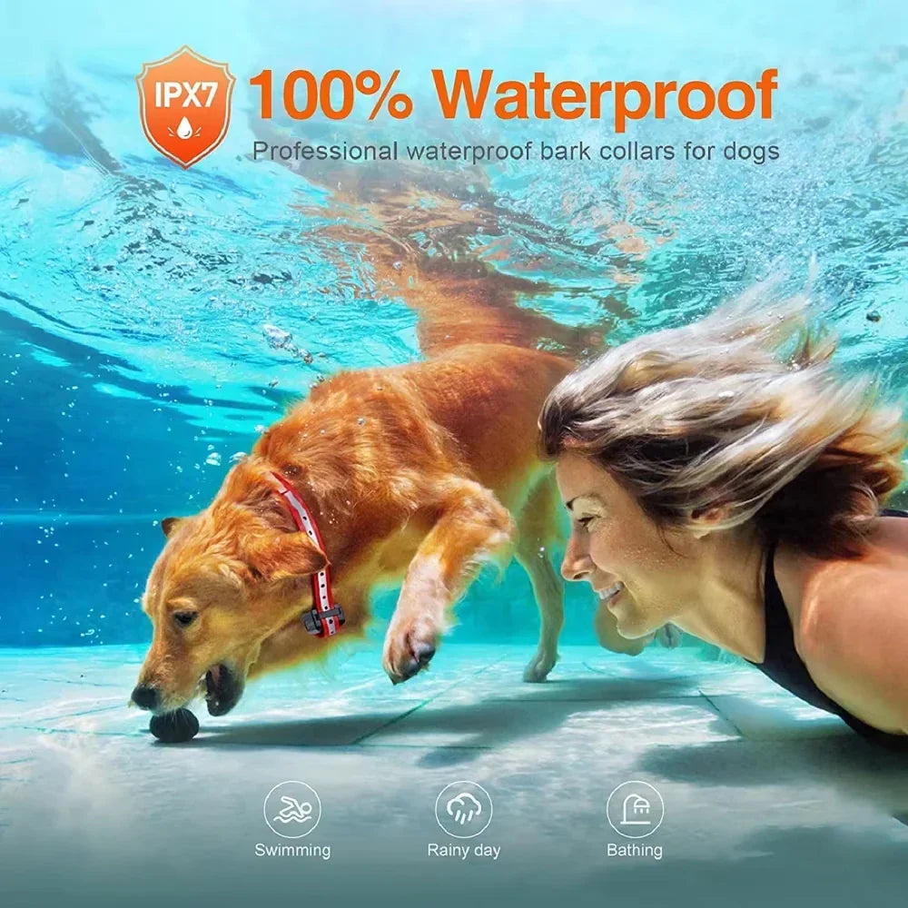 Long‑Range Waterproof Dog Training Collar with 3 Modes