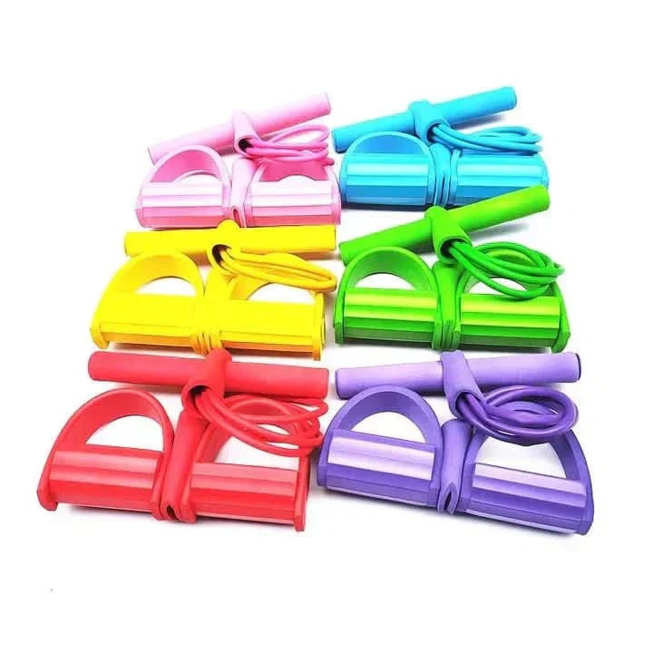 Pedal Resistance Band with Foam Handles and Foot Stirrups for Leg Raises Portable