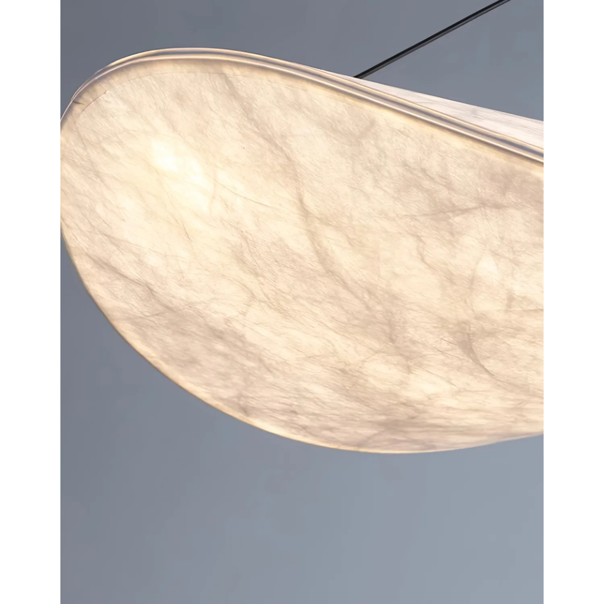 Pendant Light Fixture with Organic Wavy Shade for Kitchen Island and Hanging Spaces