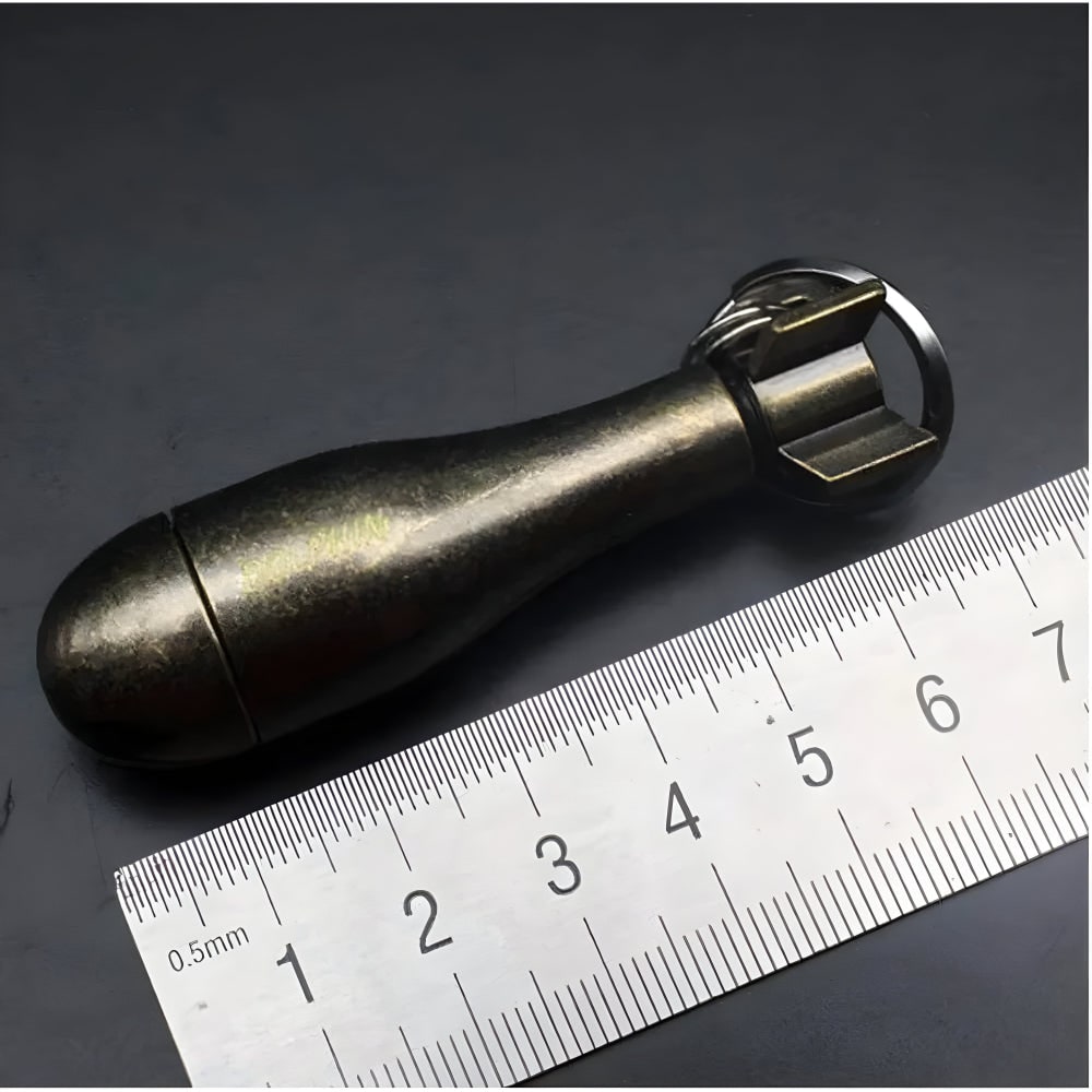 Permanent Match Lighter Fire Starter with Waterproof Metal Construction and Keychain Clip