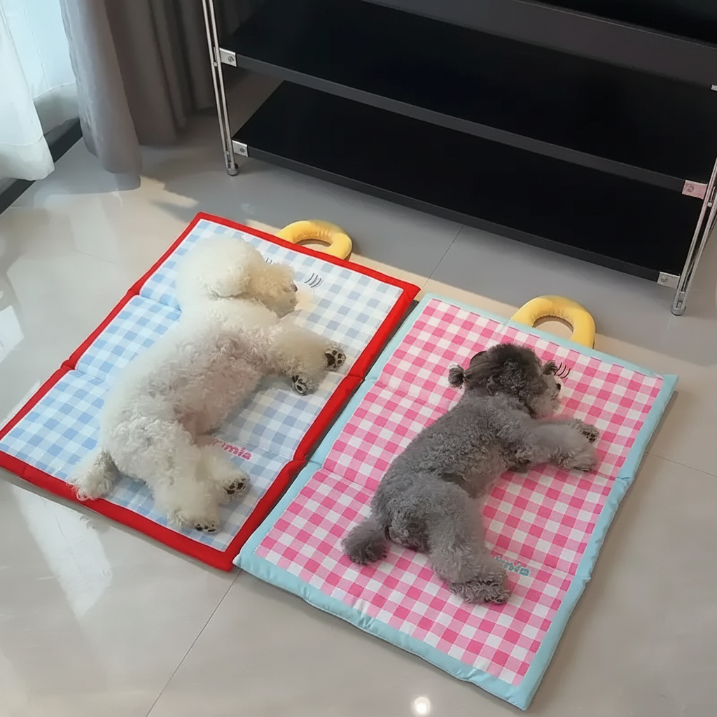 Cooling Pet Mat for Dogs & Cats – Portable Folding Bed Pad