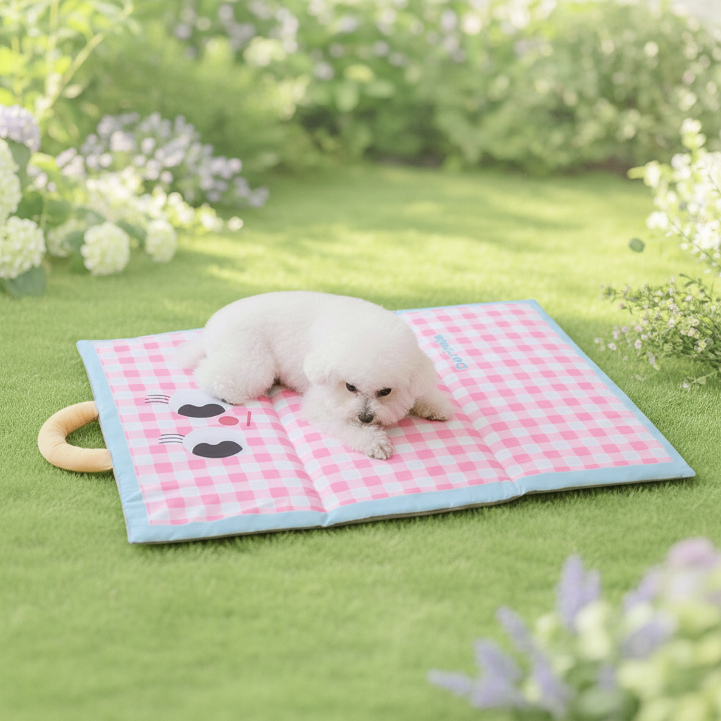Cooling Pet Mat for Dogs & Cats – Portable Folding Bed Pad
