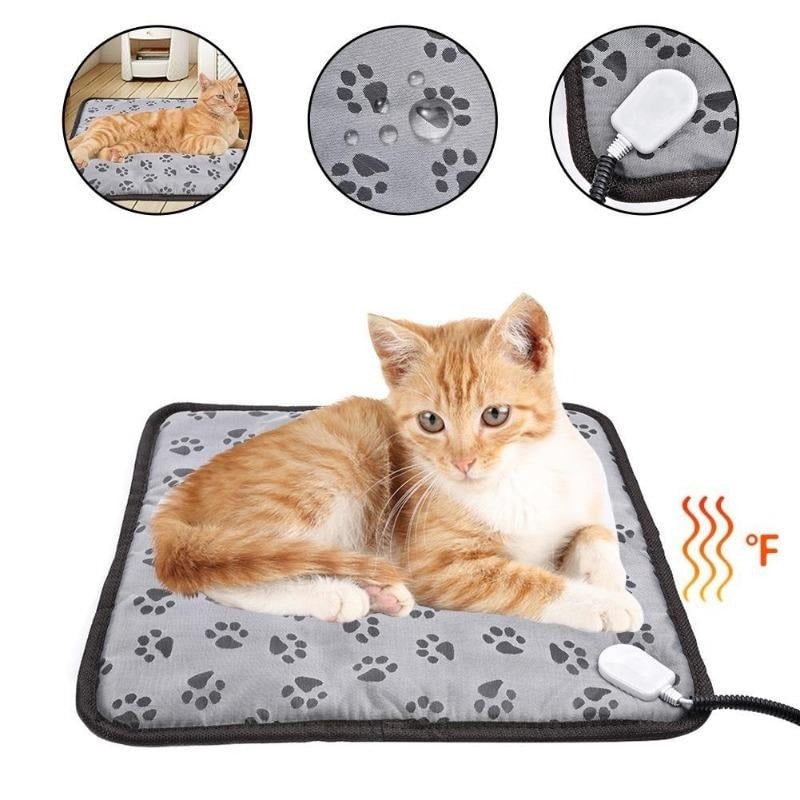 Pet Heating Pad and Electric Dog Cat Heat Mat with Waterproof Cord and Temperature Control