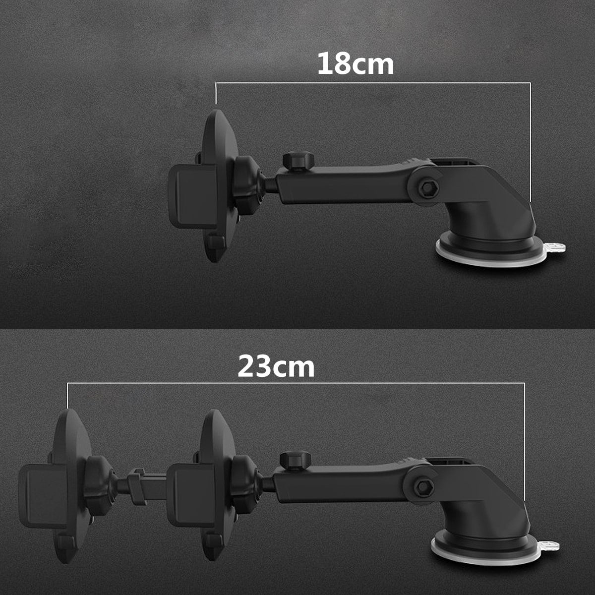 Phone Mount for Car with Telescopic Arm and Suction Cup Base Universal Holder Stand
