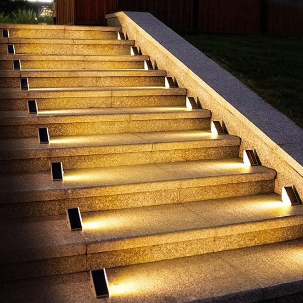 Outdoor Solar Step Lights Waterproof, Durable & Ambient Glow