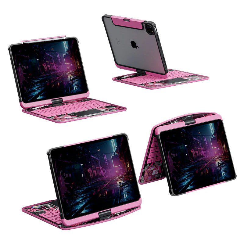 Transparent 360° iPad Keyboard Case