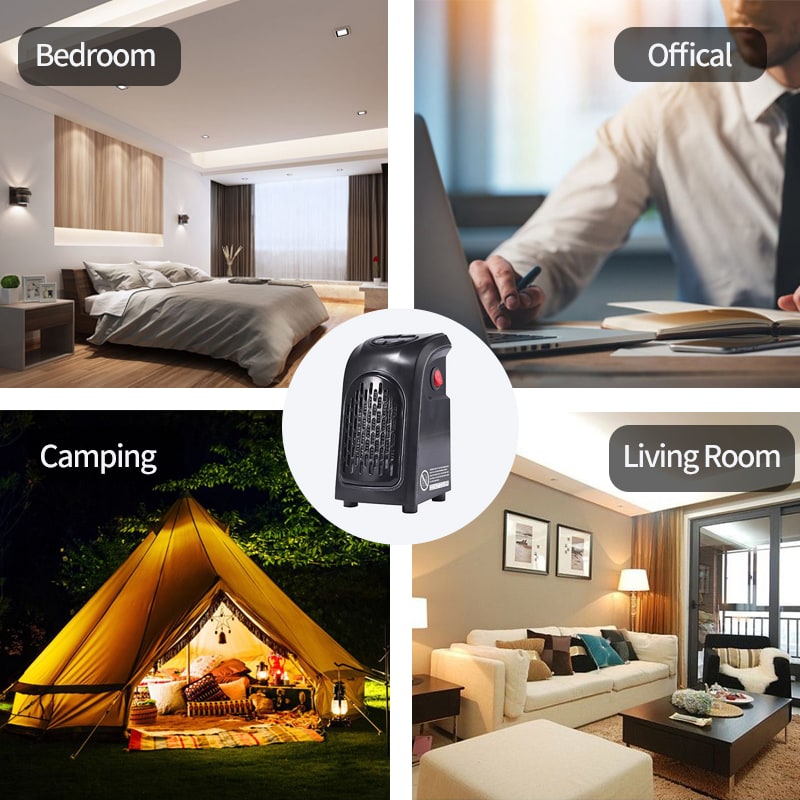 Plug in Heater Portable Electric Energy Efficient Digital Display and Ceramic Heating Elements