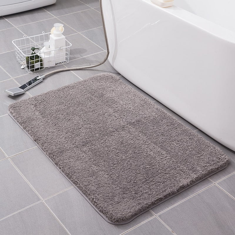 Plush Shaggy Bath Mats for Bathroom with Non Slip Bottom Fast Drying Microfiber Sets