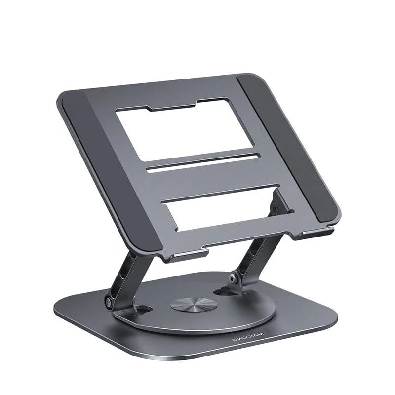 Portable Adjustable Ergonomic Laptop Stand with 360 Rotating Base and Aluminum Foldable Design