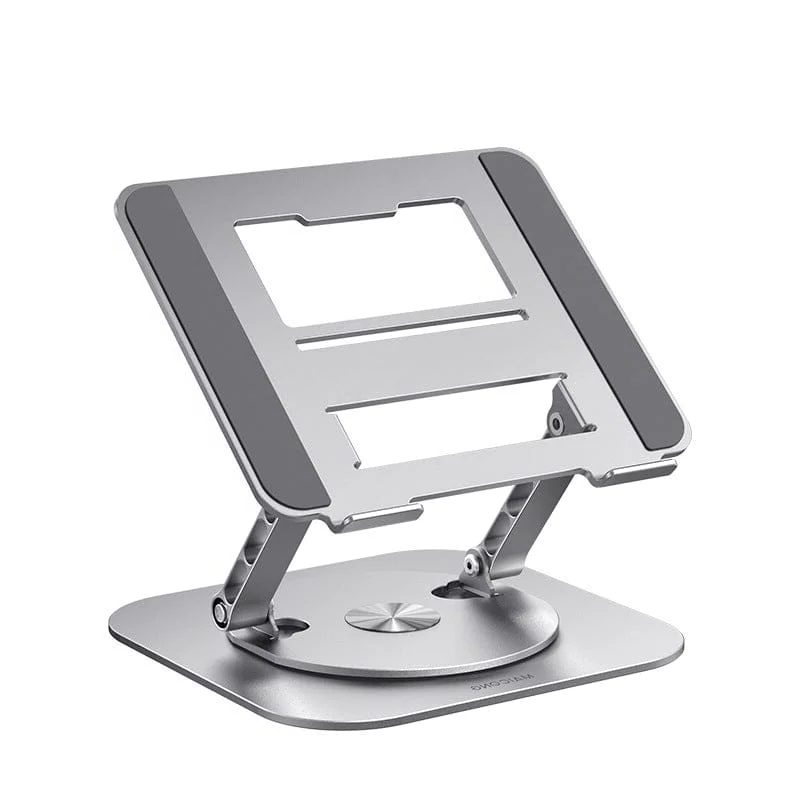 Portable Adjustable Ergonomic Laptop Stand with 360 Rotating Base and Aluminum Foldable Design