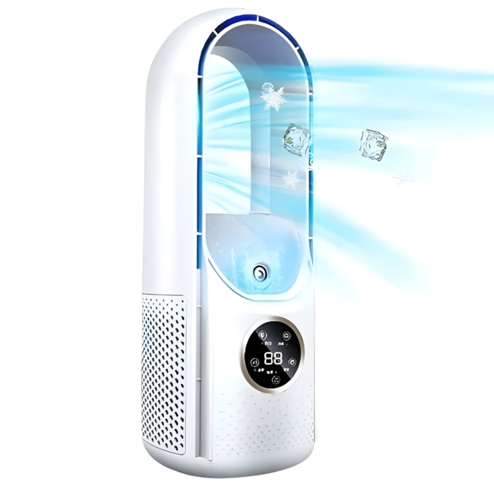 Quiet Portable Air Cooler with Bladeless Design