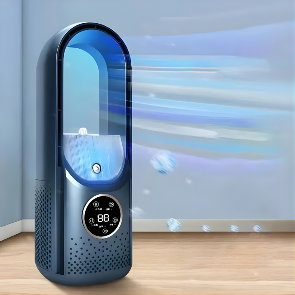 Quiet Portable Air Cooler with Bladeless Design