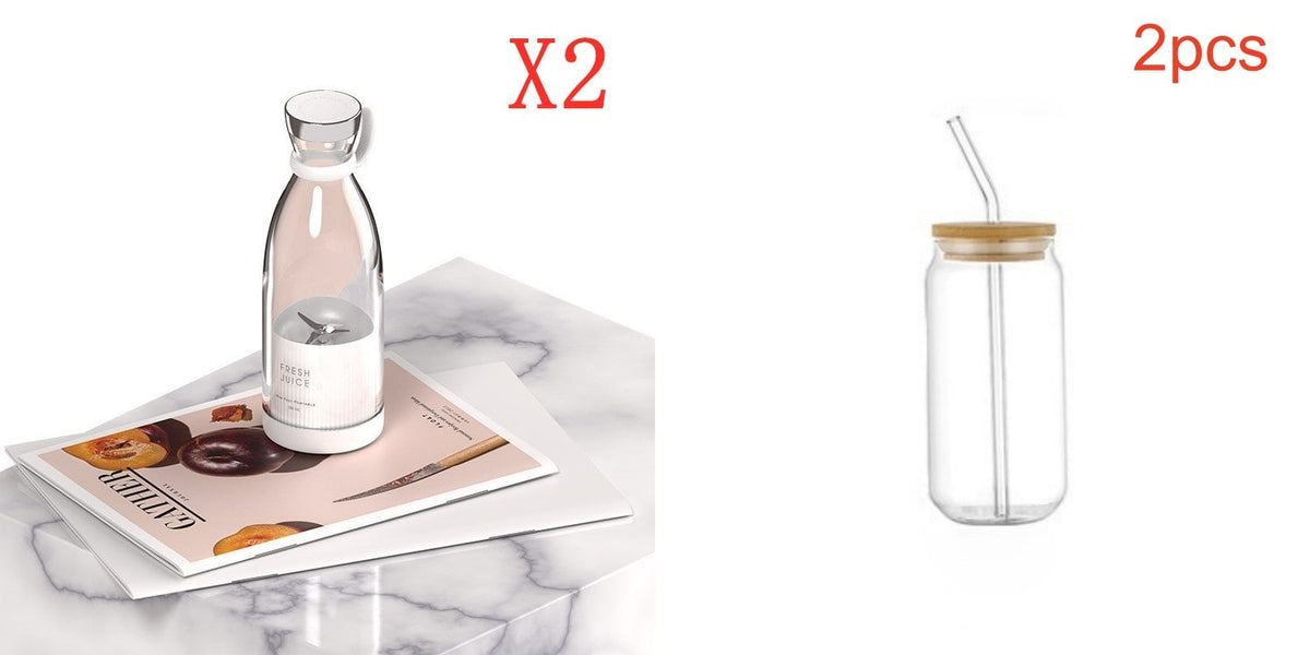 Portable Blender with Powerful Motor Stainless Steel Blades and USB Rechargeable for Smoothies