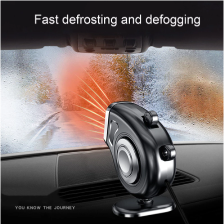 Portable Car Heater with 12 Volt Automotive Plug in Defroster Fan and Rotary Holder 12v
