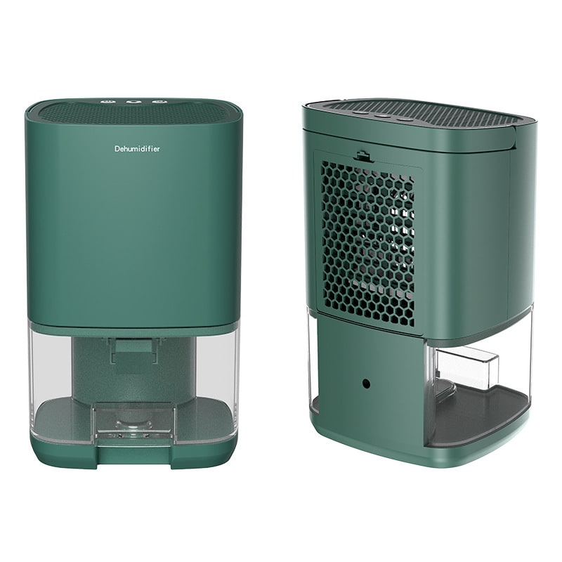 Portable Dehumidifier for Basement Bedroom with Drain Hose and LED Tank Indicator