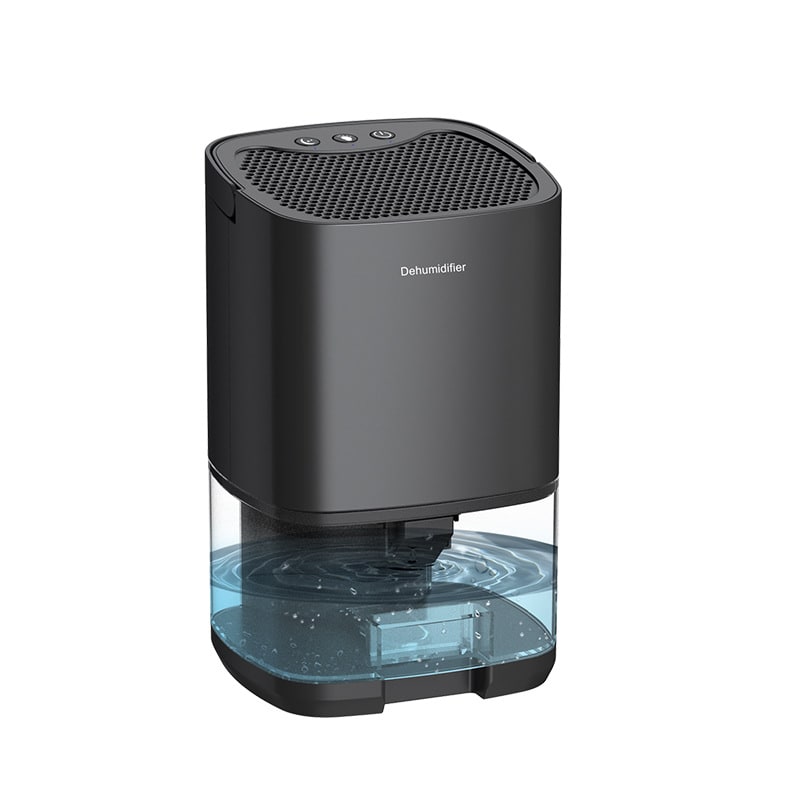 Portable Dehumidifier for Basement Bedroom with Drain Hose and LED Tank Indicator