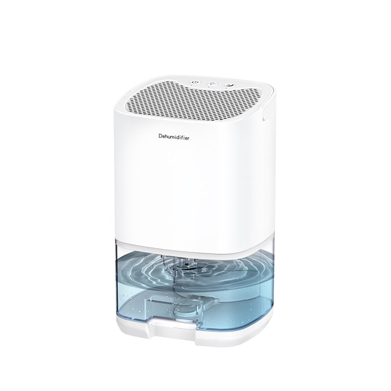 Portable Dehumidifier for Basement Bedroom with Drain Hose and LED Tank Indicator