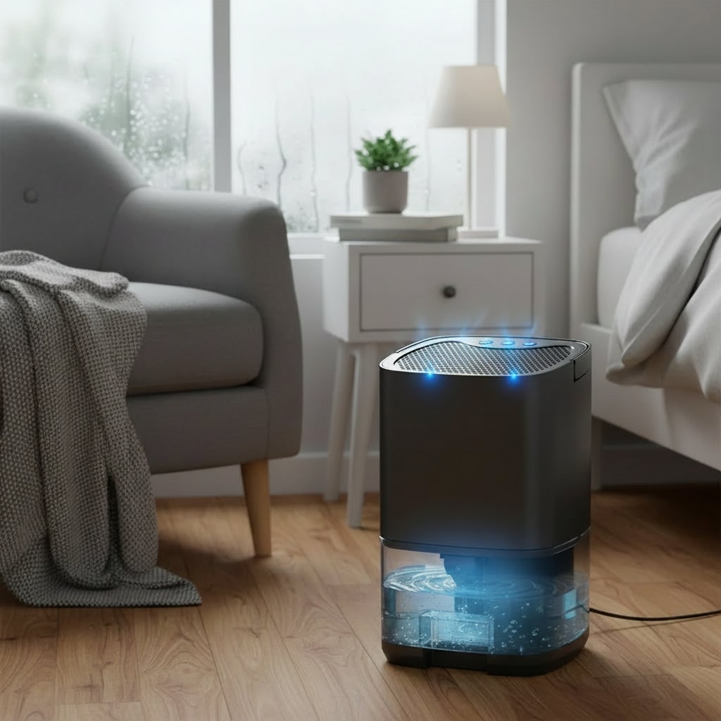 Portable Dehumidifier for Bedroom Basement and Crawl Space with Quiet Operation