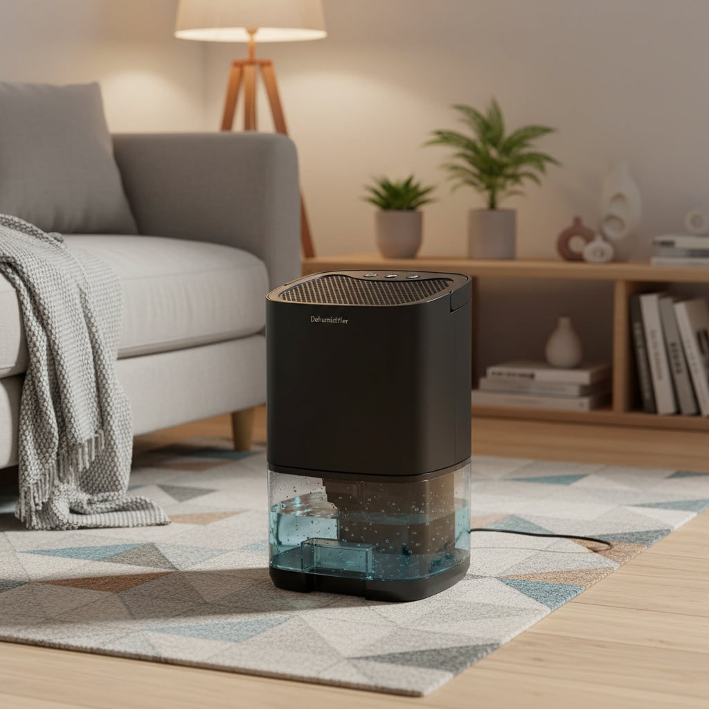 Portable Dehumidifier for Bedroom Basement and Crawl Space with Quiet Operation