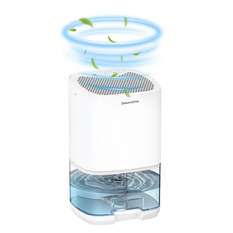Portable Dehumidifier with Drain Hose for Basement Crawl Space and Air Purifier 1000ml