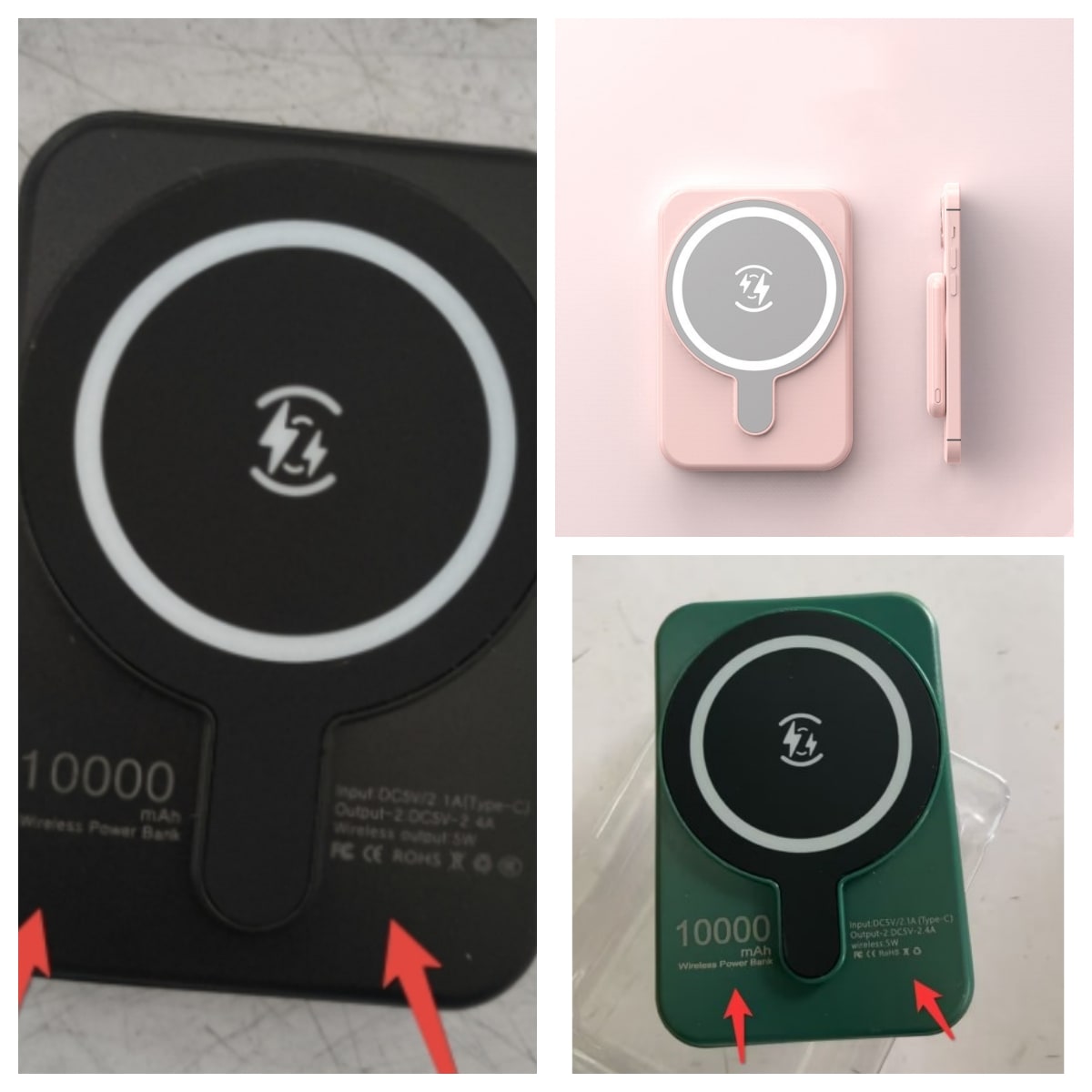 Portable Magnetic Fast Charging Power Bank with 10000mah Wireless and Slim Design Phone