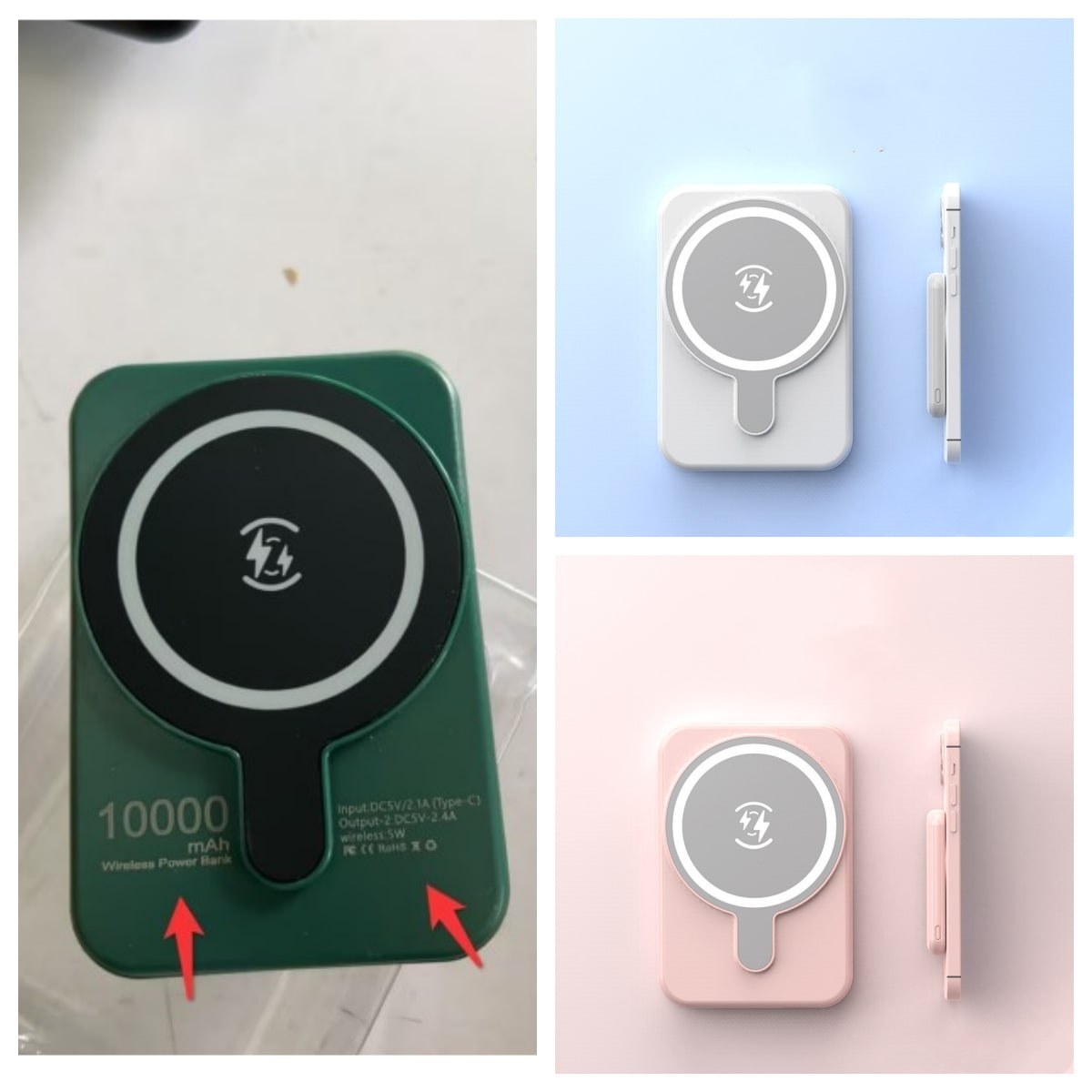 Portable Magnetic Fast Charging Power Bank with 10000mah Wireless and Slim Design Phone