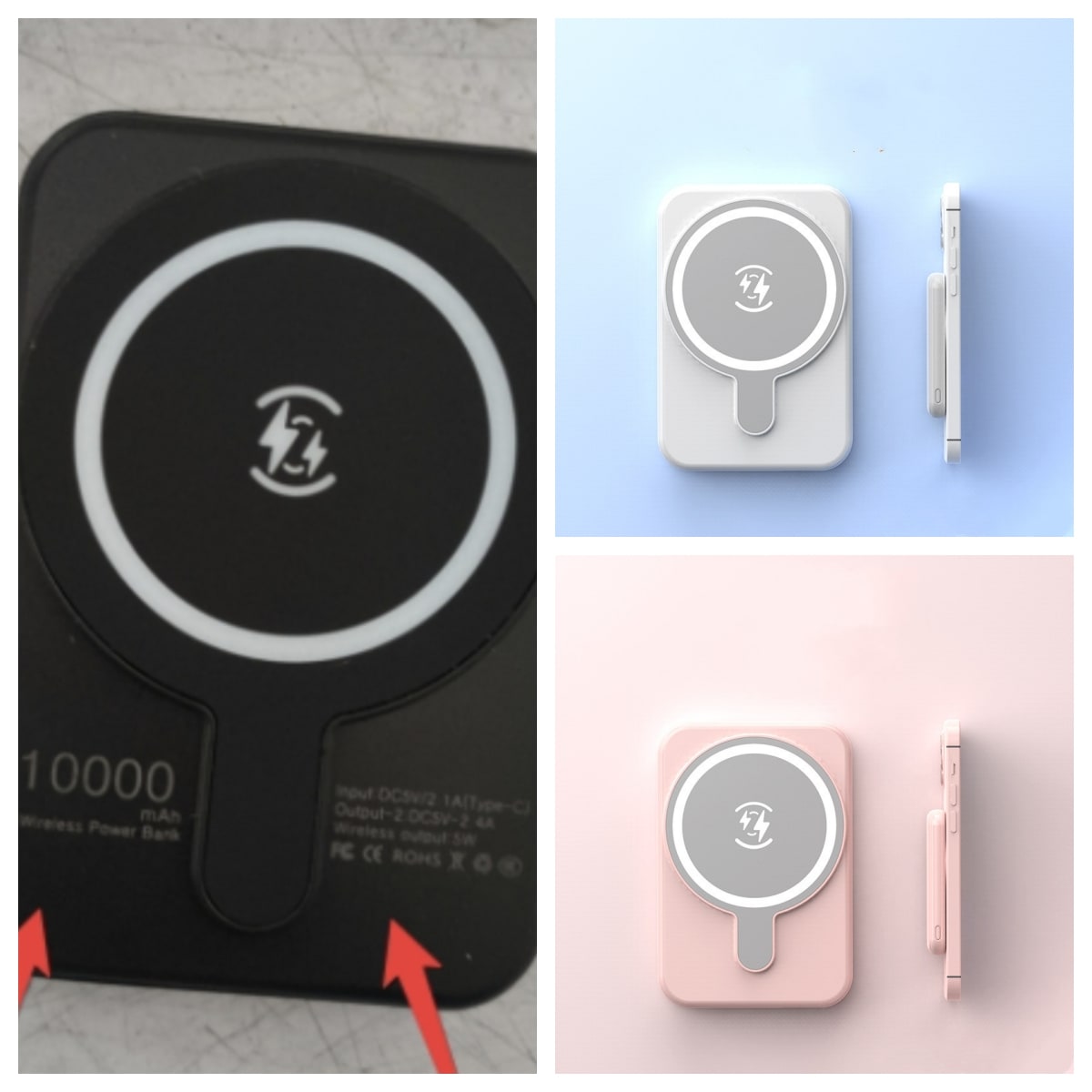 Portable Magnetic Fast Charging Power Bank with 10000mah Wireless and Slim Design Phone
