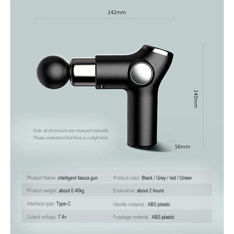 Portable Deep Tissue Handheld Massage Gun with Digital Display and Usb-C Charging Travel