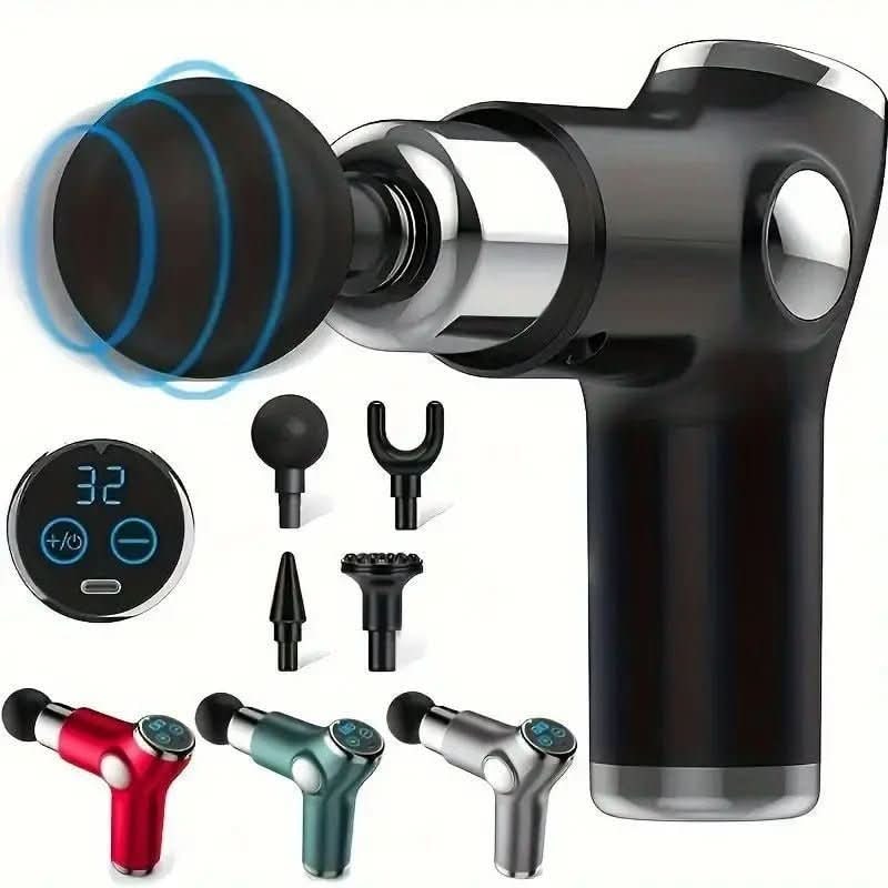 Portable Deep Tissue Handheld Massage Gun with Digital Display and Usb-C Charging Travel