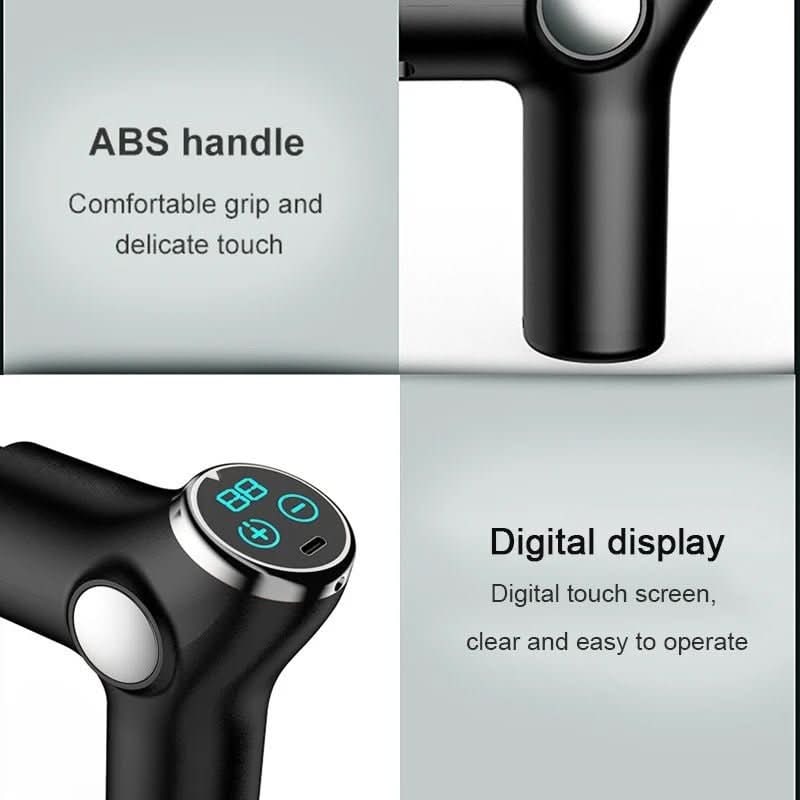 Portable Deep Tissue Handheld Massage Gun with Digital Display and Usb-C Charging Travel