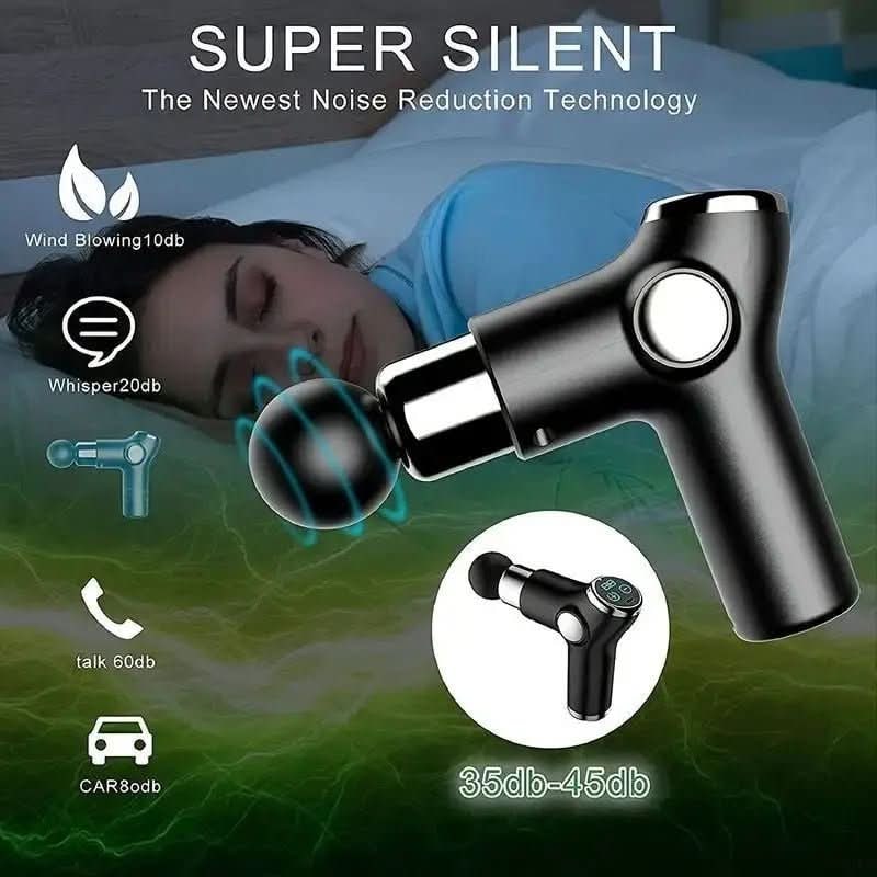 Portable Deep Tissue Handheld Massage Gun with Digital Display and Usb-C Charging Travel