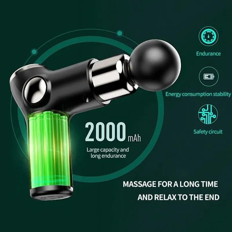 Portable Deep Tissue Handheld Massage Gun with Digital Display and Usb-C Charging Travel