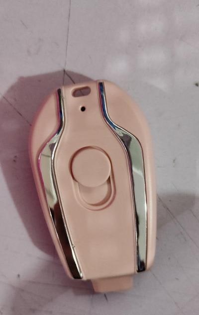 Portable Power Bank Keychain Charger with Retractable Connector and Carabiner Clip