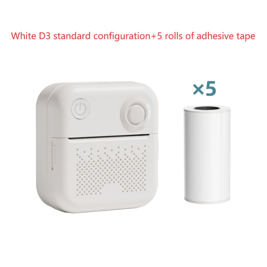Portable Thermal Label Printer with Bluetooth Wireless Connectivity for Handheld Direct Printing