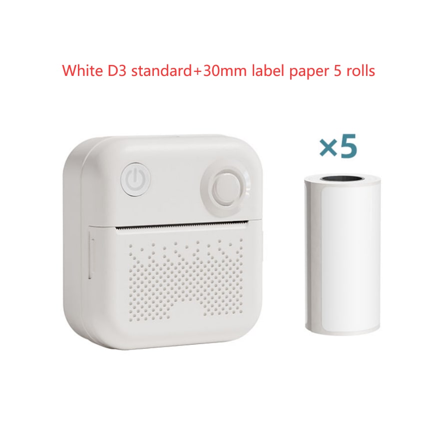 Portable Thermal Label Printer with Bluetooth Wireless Connectivity for Handheld Direct Printing