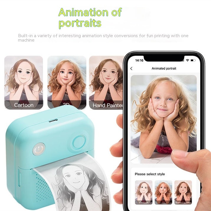 Portable Thermal Label Printer with Bluetooth Wireless Connectivity for Handheld Direct Printing