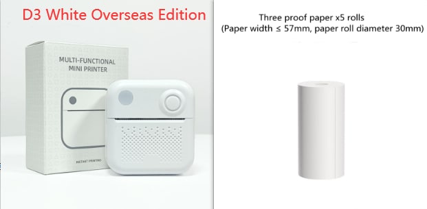 Portable Thermal Label Printer with Bluetooth Wireless Connectivity for Handheld Direct Printing