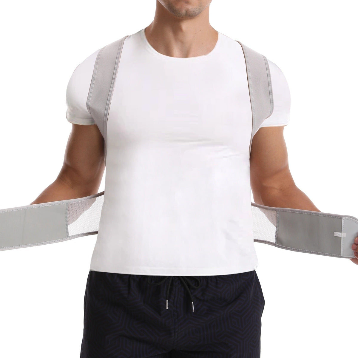 Posture Corrector Back Brace with Lumbar Support and Adjustable Mesh Straps