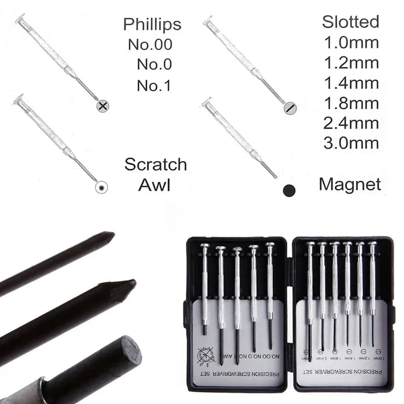 Precision Screwdriver Set with Small Jeweler Micro Tips and Magnetic Storage Case