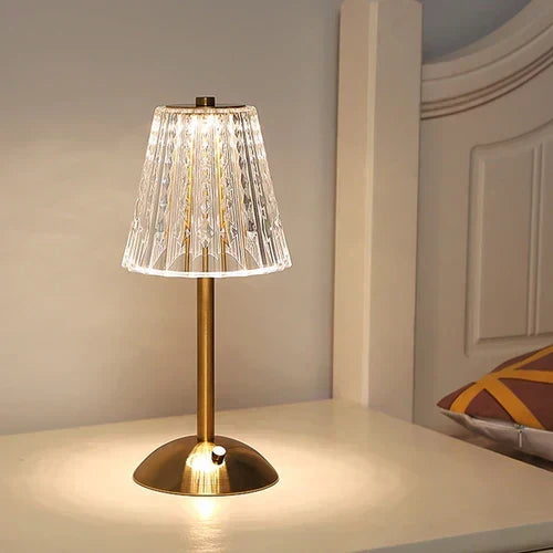 Crystal Table Lamp Decorative Golden Light for Modern Interiors