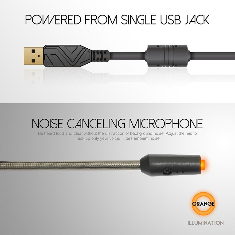 Over‑Ear Gaming Headphone with Noise‑Cancelling Mic